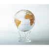 White and Gold Mova Globe 6"