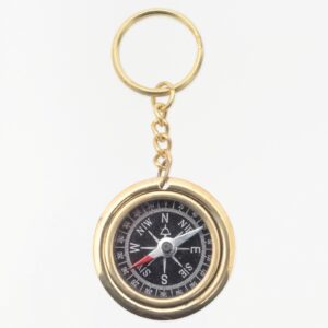 Batela Brass Compass Key Ring