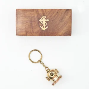 Batela Copper Diving Key Ring W/ Wooden Box