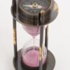 Batela Hourglass w/ Compasses & Antiqued Brass Stand, H: 4.7